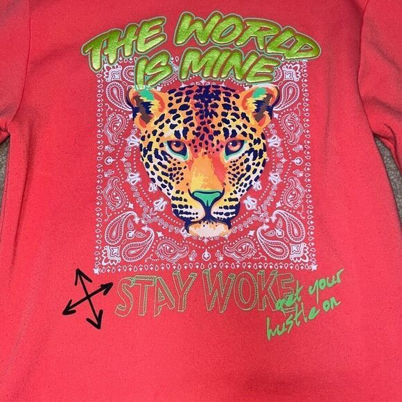 Unisex Peach Lion Sweatshirt - Picture 8 of 9